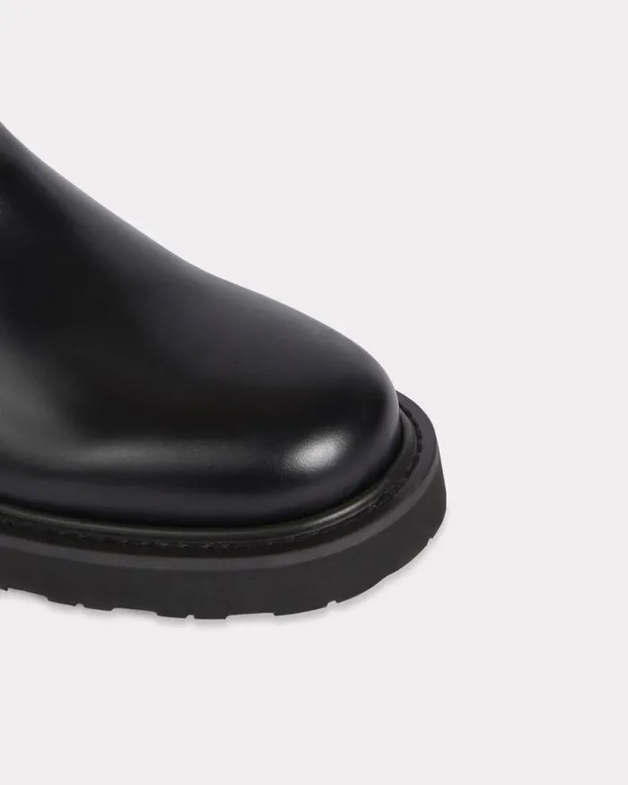 Men 039KENZO Ukio039 Leather Chelsea Boots Black Kenzo Boots And Derbies