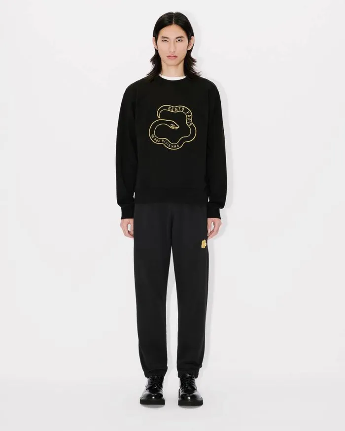 Men 039Lunar New Year039 Embroidered Jogpants In Cotton Black Kenzo Pants And Shorts