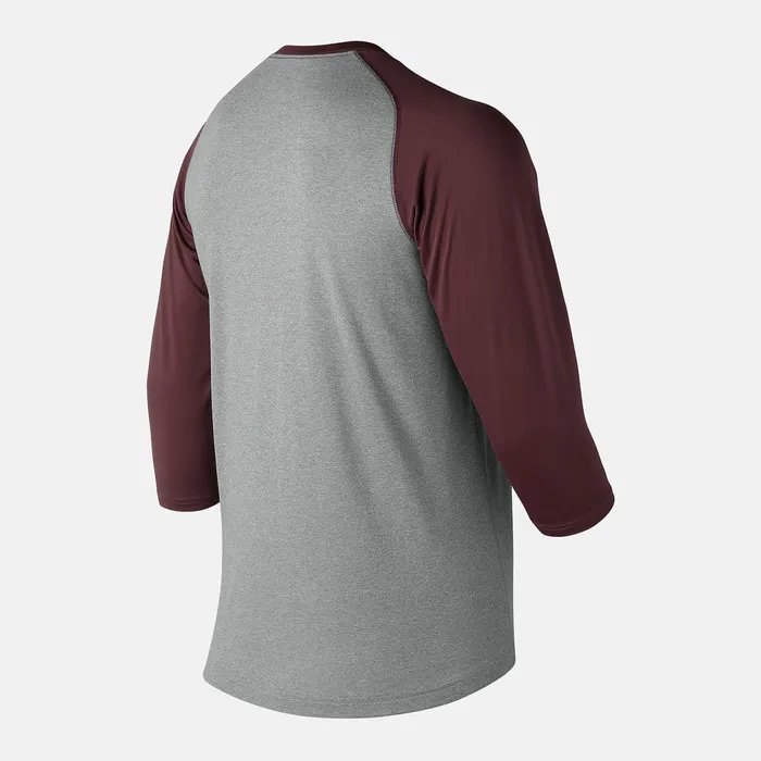 Men 34 Baseball Raglan Top Team Maroon New Balance Shirts