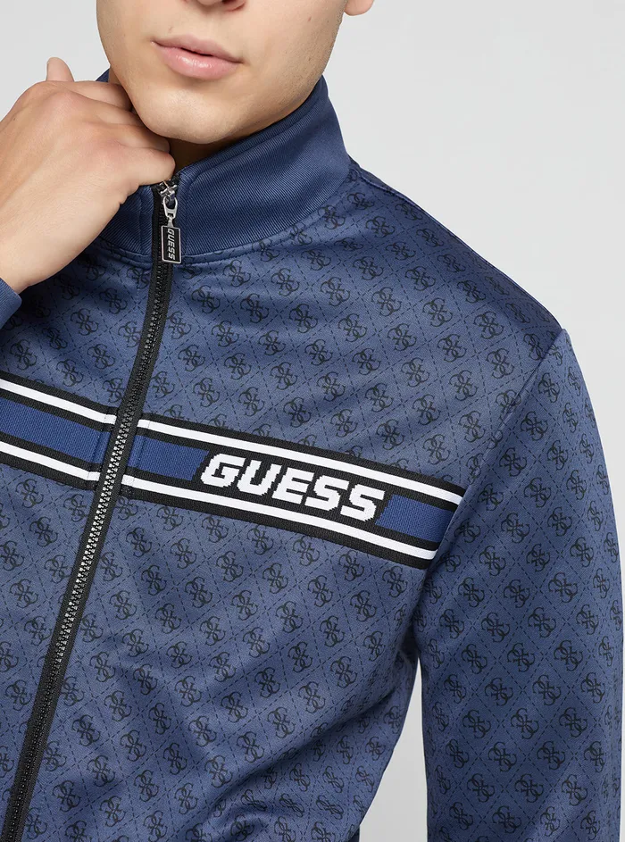 Men Activewear GUESS Eco Blue Logo Korbin Active Jacket Men Activewear GUESS Eco Blue Logo Korbin Active Jacket