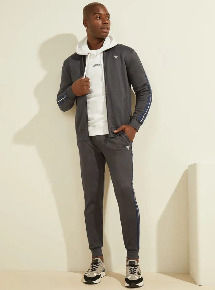 Men Activewear GUESS Grey Jeremy Active Zip Jacket Men Activewear GUESS Grey Jeremy Active Zip Jacket