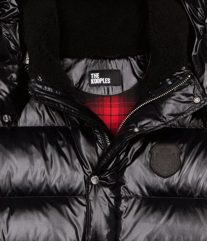 Men Black Blazon Down Jacket THE KOOPLES Coats and Jackets