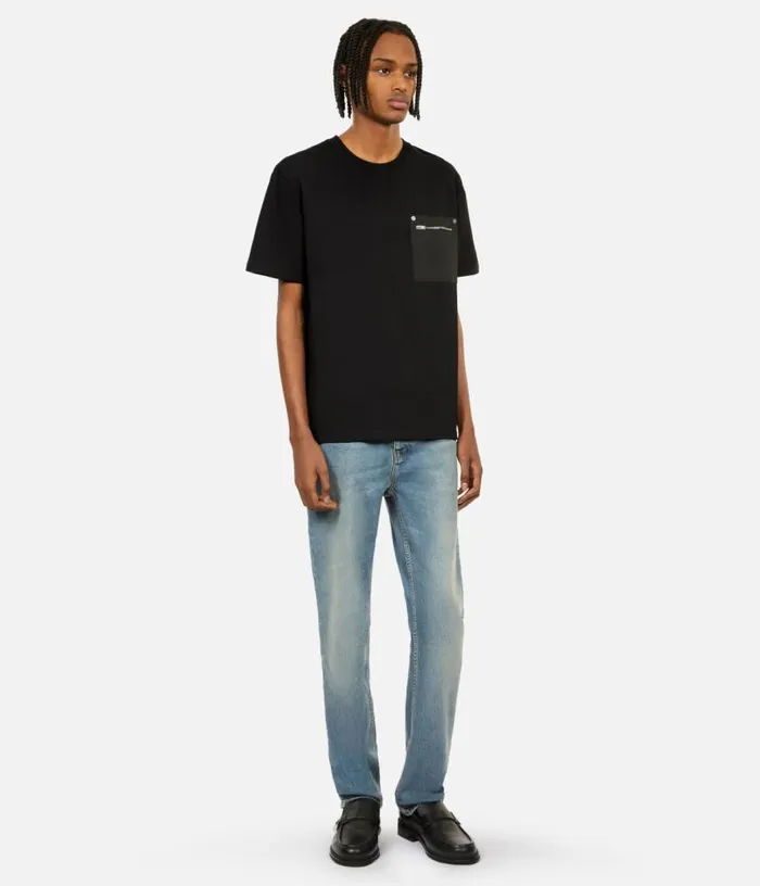 Men Black Tshirt With Zipped Pocket THE KOOPLES Tshirts