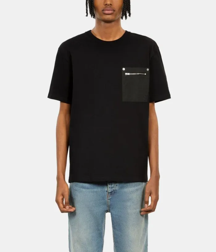 Men Black Tshirt With Zipped Pocket THE KOOPLES Tshirts