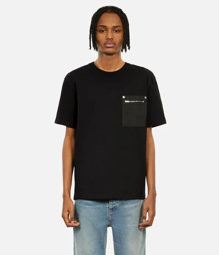 Men Black Tshirt With Zipped Pocket THE KOOPLES Tshirts
