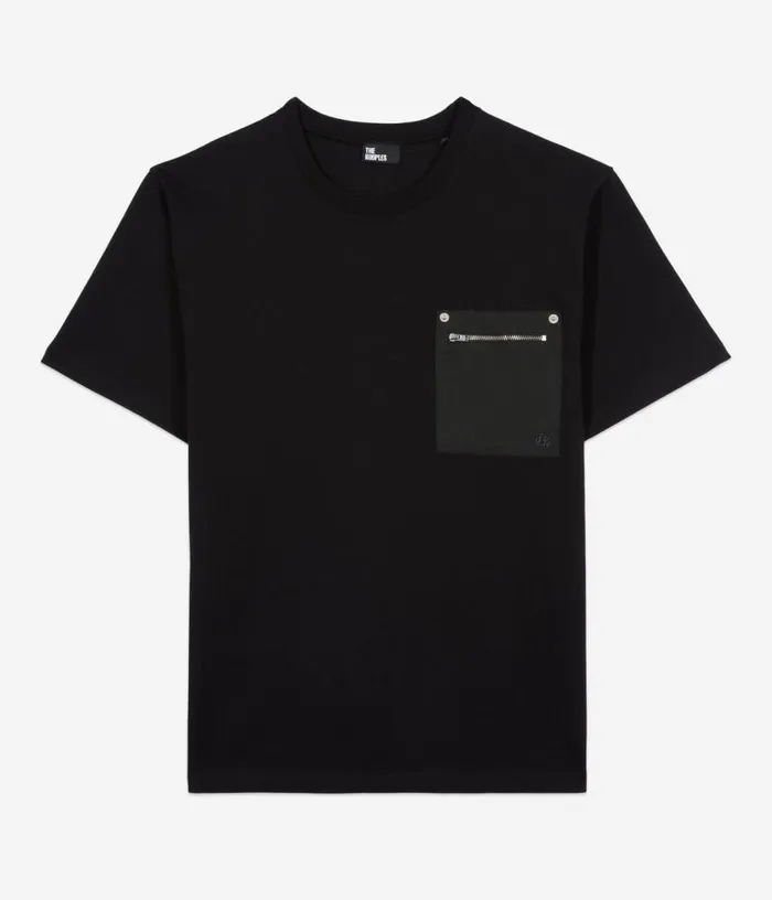 Men Black Tshirt With Zipped Pocket THE KOOPLES Tshirts