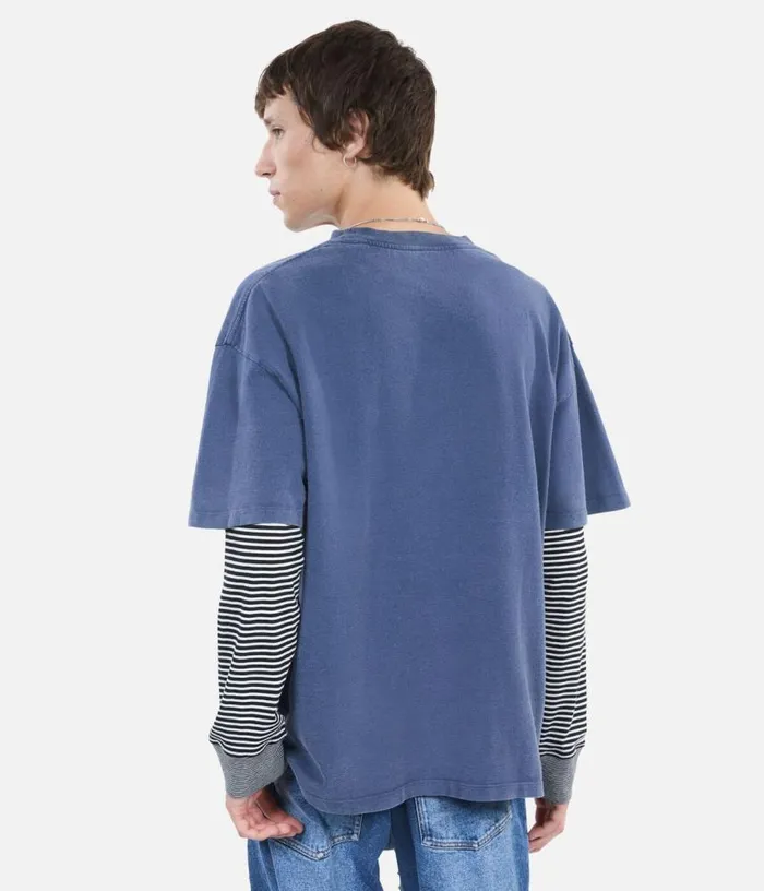 Men Blue Tshirt With Serigraphy THE KOOPLES Tshirts