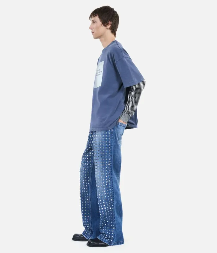 Men Blue Tshirt With Serigraphy THE KOOPLES Tshirts