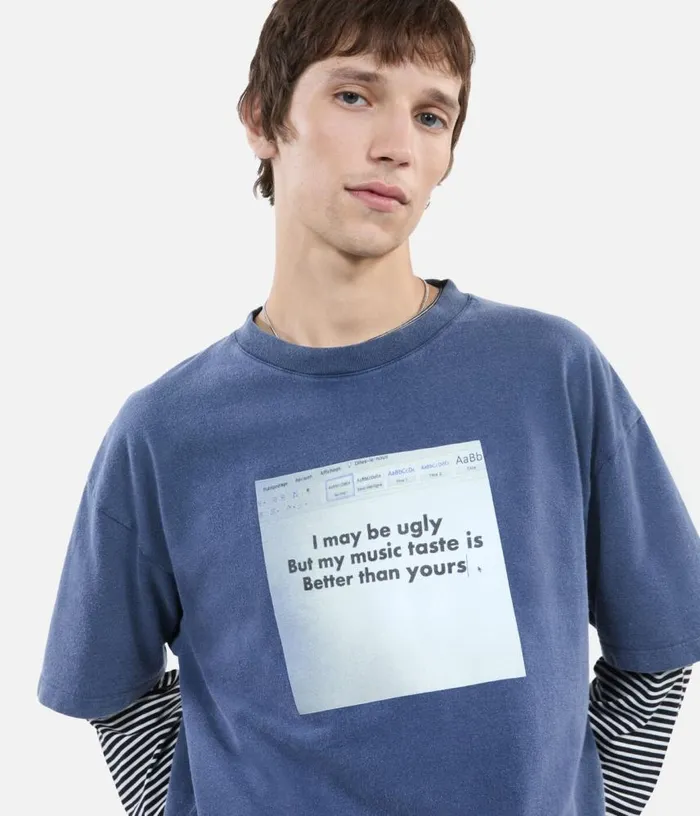 Men Blue Tshirt With Serigraphy THE KOOPLES Tshirts