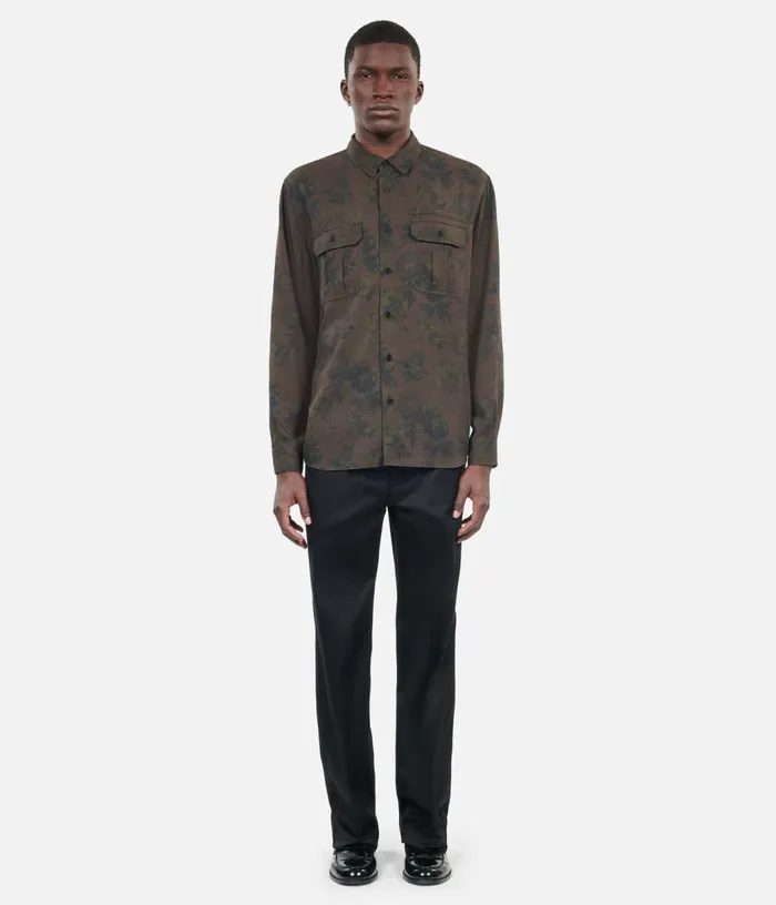 Men Brown Floral Print Shirt THE KOOPLES Shirts