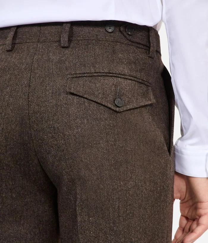Men Brown Woolblend Suit Trousers THE KOOPLES Blazers and Suits