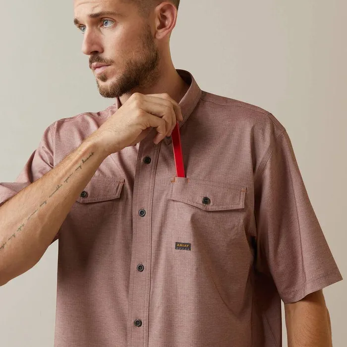 Men Button Down Shirts Ariat Rebar Made Tough VentTEK DuraStretch Work Shirt Toffee Heather Men Button Down Shirts Ariat Rebar Made Tough VentTEK DuraStretch Work Shirt Toffee Heather