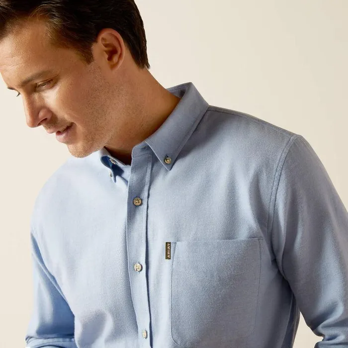Men Button Down Shirts Ariat Simmental Shirt Chambray Blue Men Button Down Shirts Ariat Simmental Shirt Chambray Blue
