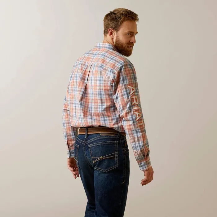 Men Button Down Shirts Ariat Team Damion Classic Fit Shirt Peach Men Button Down Shirts Ariat Team Damion Classic Fit Shirt Peach