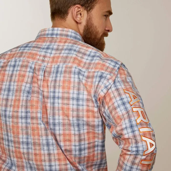 Men Button Down Shirts Ariat Team Damion Classic Fit Shirt Peach Men Button Down Shirts Ariat Team Damion Classic Fit Shirt Peach