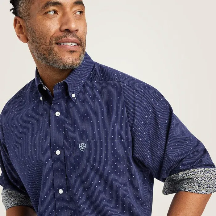 Men Button Down Shirts Ariat Wrinkle Free Izik Classic Fit Shirt Midnight Sail Men Button Down Shirts Ariat Wrinkle Free Izik Classic Fit Shirt Midnight Sail