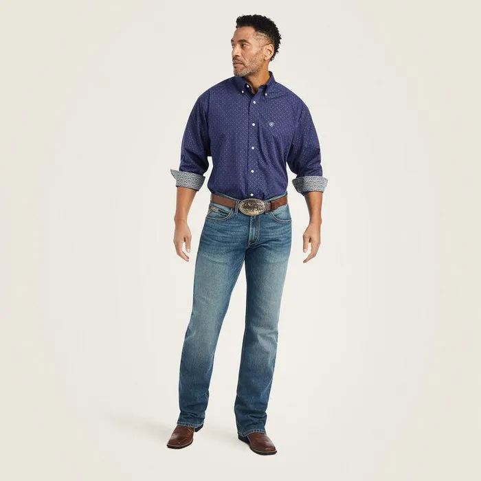 Men Button Down Shirts Ariat Wrinkle Free Izik Classic Fit Shirt Midnight Sail Men Button Down Shirts Ariat Wrinkle Free Izik Classic Fit Shirt Midnight Sail