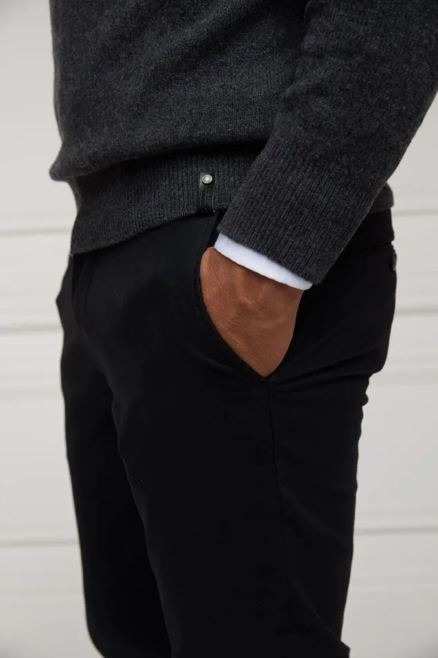 Men Byron Crew Neck Knit Charcoal Holland Cooper Knitwear