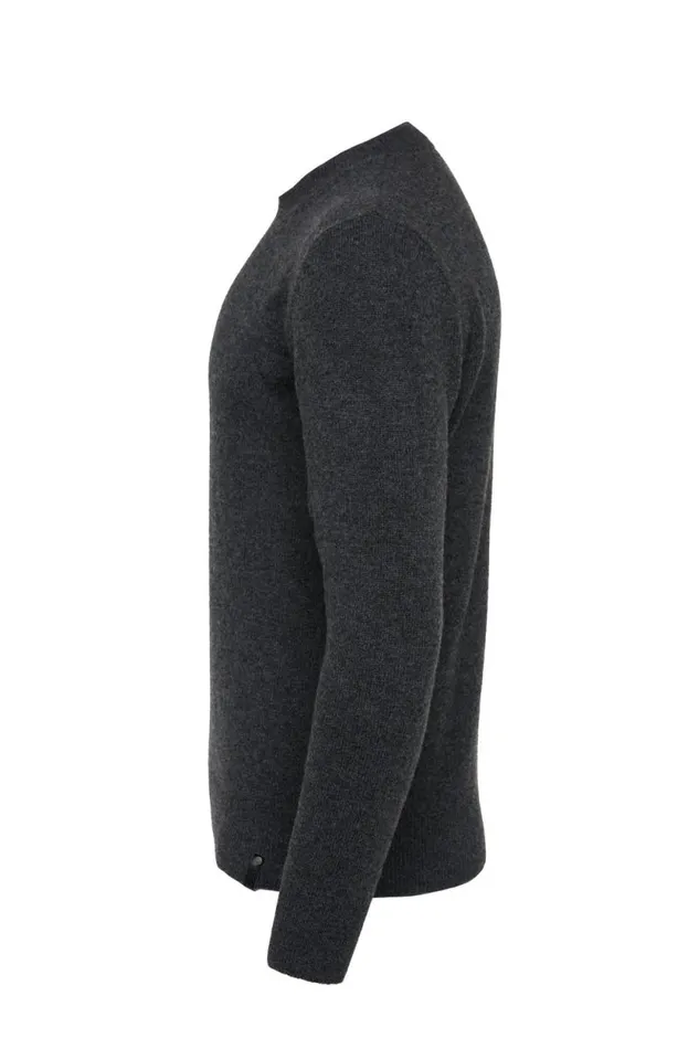 Men Byron Crew Neck Knit Charcoal Holland Cooper Knitwear