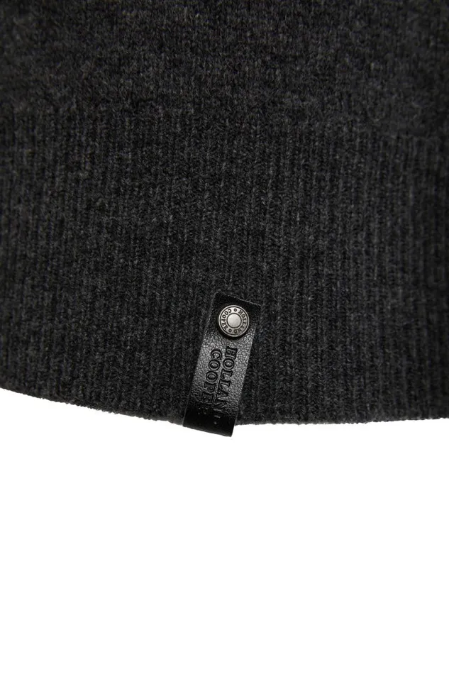 Men Byron Crew Neck Knit Charcoal Holland Cooper Knitwear