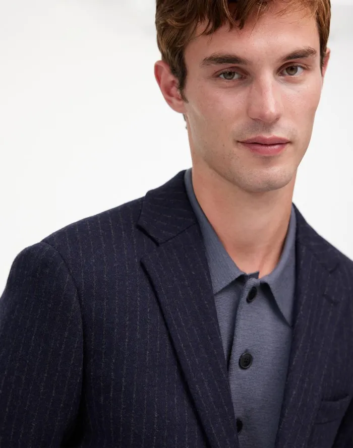 Men Coats Jackets Madewell The Roebling TwoButton Blazer In Italian Fabric Dark Navy