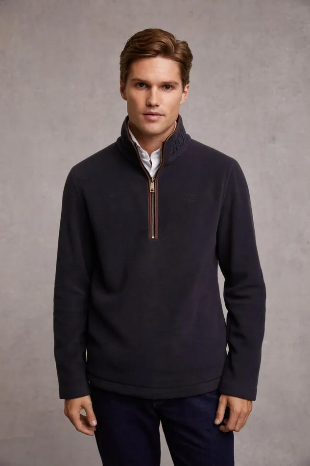 Men Country Fleece Quarter Zip Ink Navy Holland Cooper Fleeces Men Country Fleece Quarter Zip Ink Navy Holland Cooper Fleeces