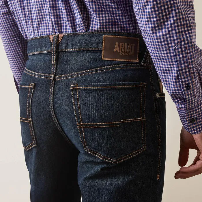 Men Denim Ariat M4 Relaxed Hansen Boot Cut Jean Blackstone