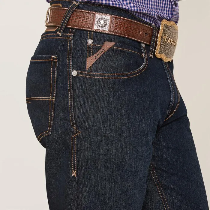 Men Denim Ariat M4 Relaxed Hansen Boot Cut Jean Blackstone