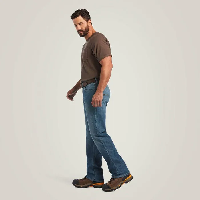 Men Denim Ariat Rebar M5 DuraStretch Basic Stackable Straight Leg Jean Edgewood Men Denim Ariat Rebar M5 DuraStretch Basic Stackable Straight Leg Jean Edgewood