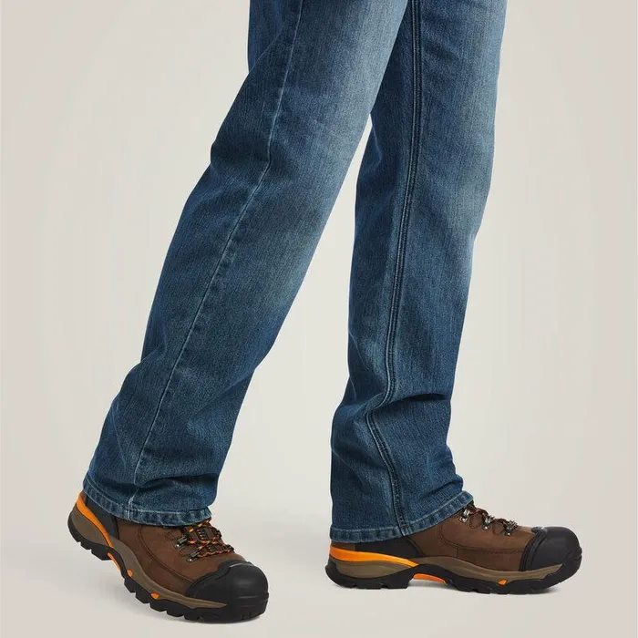 Men Denim Ariat Rebar M5 DuraStretch Basic Stackable Straight Leg Jean Edgewood Men Denim Ariat Rebar M5 DuraStretch Basic Stackable Straight Leg Jean Edgewood
