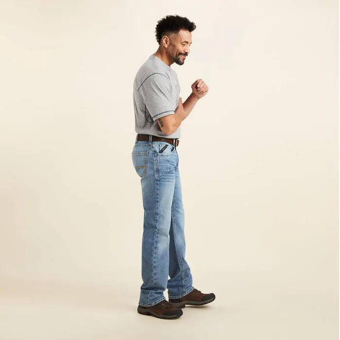 Men Denim Ariat Rebar M5 Straight DuraStretch Edge Straight Leg Jean Merced Men Denim Ariat Rebar M5 Straight DuraStretch Edge Straight Leg Jean Merced