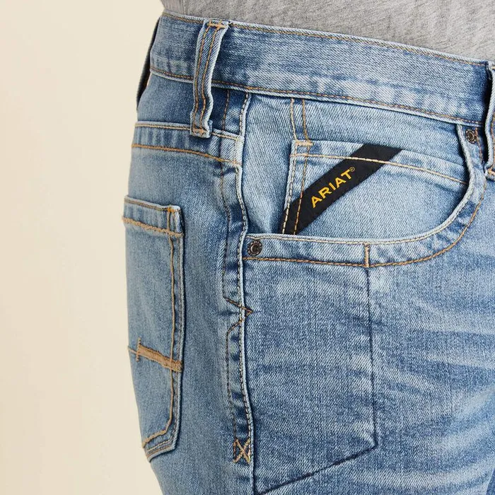 Men Denim Ariat Rebar M5 Straight DuraStretch Edge Straight Leg Jean Merced Men Denim Ariat Rebar M5 Straight DuraStretch Edge Straight Leg Jean Merced