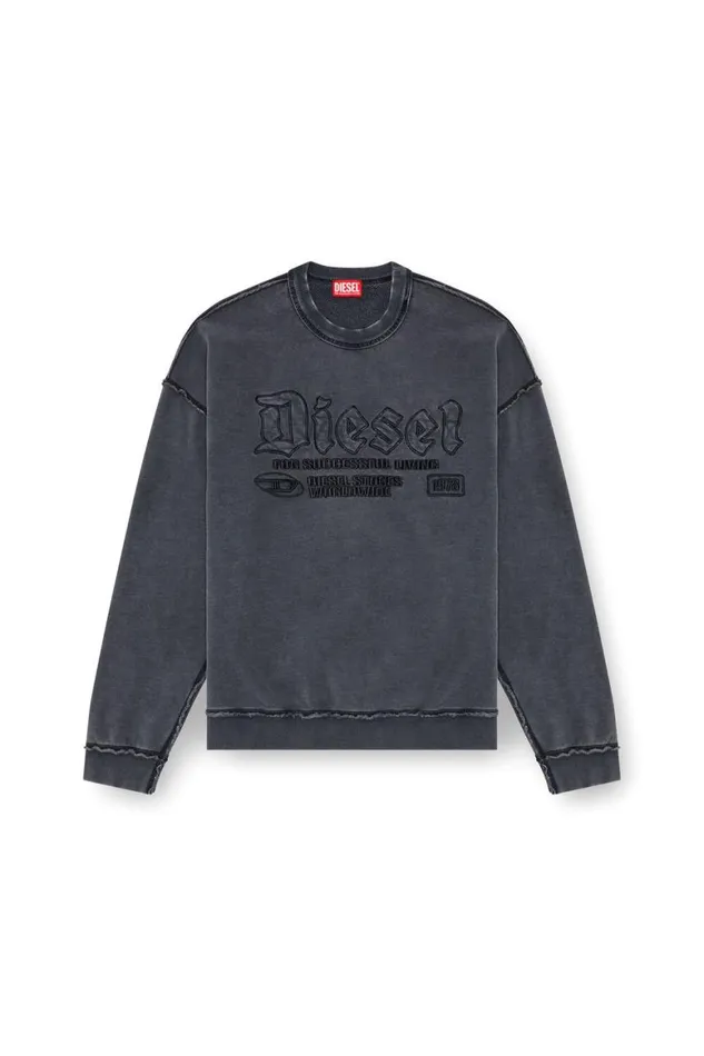 Men Diesel Sweatshirts and Hoodies SBOXTRAW Black