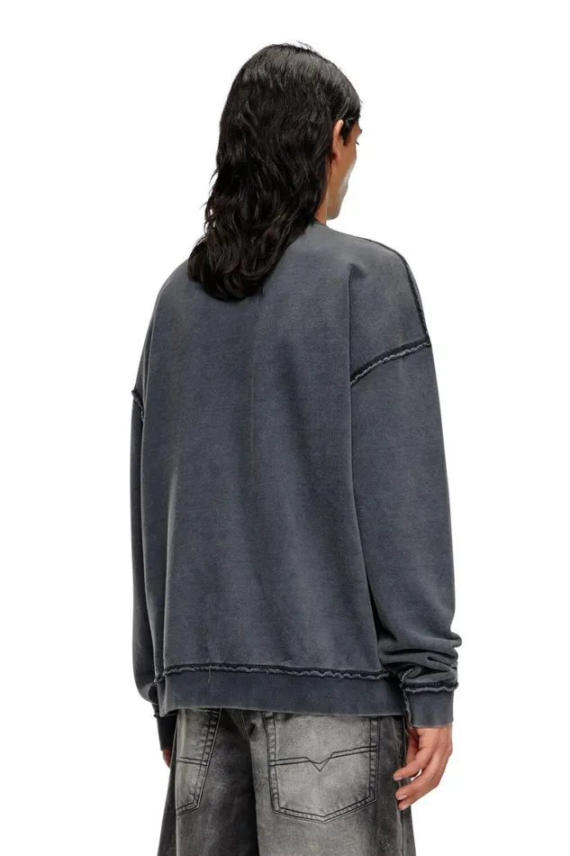 Men Diesel Sweatshirts and Hoodies SBOXTRAW Black