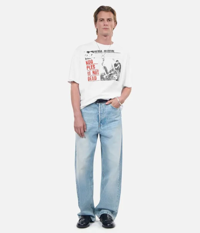 Men Ecru Serigraphy Tshirt THE KOOPLES Tshirts