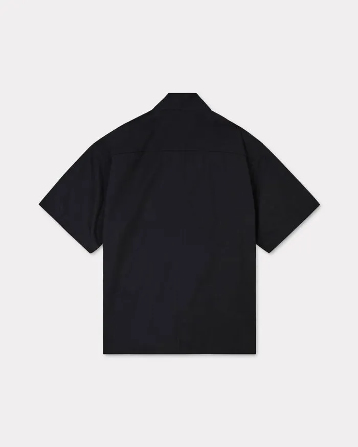 Men Embroidered Kimono Shirt Black Kenzo Shirts
