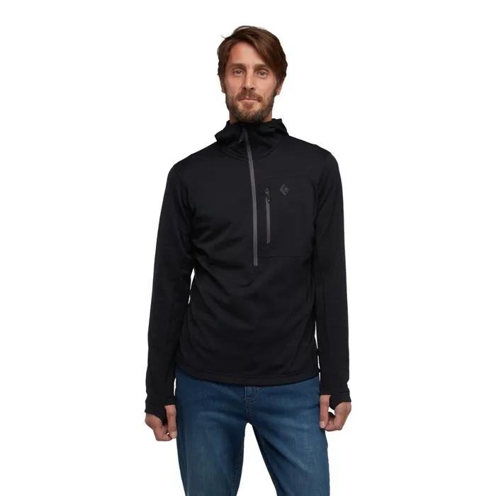 Men Fleece Black Diamond Coefficient 14ZipFleece Hoody
