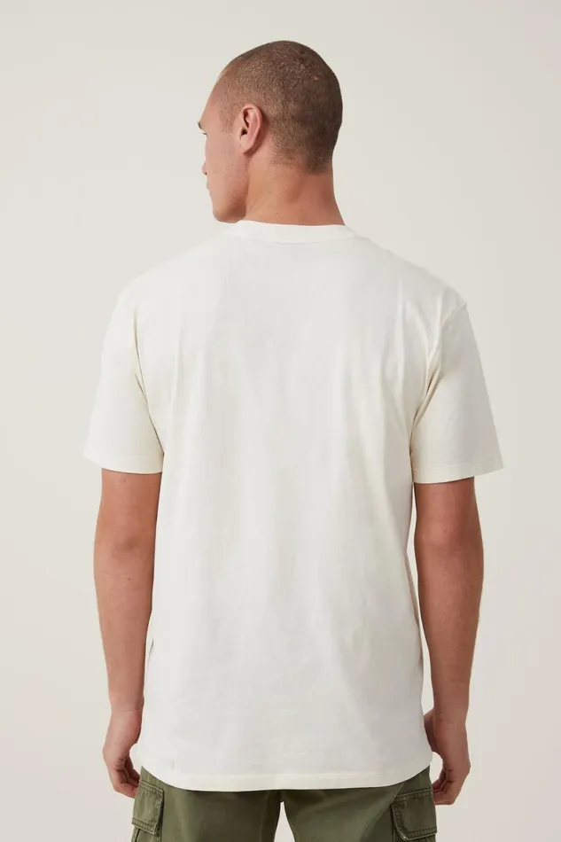 Men Graphic TShirts Cotton On Premium Loose Fit Music TShirt Lcn Mt Creampuffnirvanafloral In Utero