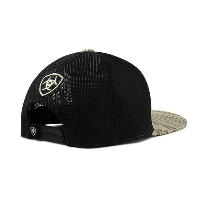 Men Hats and Caps Ariat Southwest Print Logo Patch Cap Beigeandkhaki Men Hats and Caps Ariat Southwest Print Logo Patch Cap Beigeandkhaki