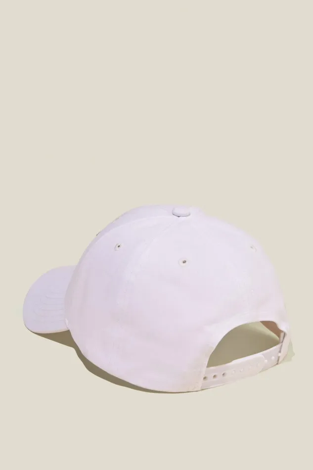 Men Hats Cotton On 6 Panel Ball Cap Whiteny