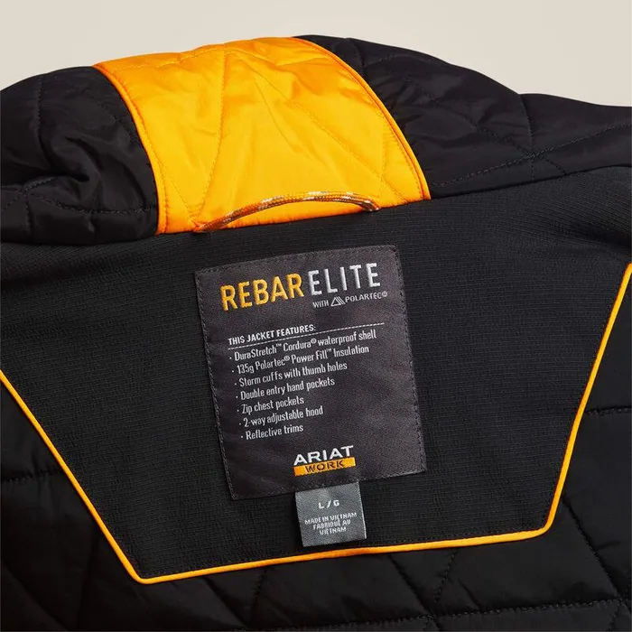 Men Jackets and Vests Ariat Rebar Polartec Elite Waterproof Insulated Jacket Black Men Jackets and Vests Ariat Rebar Polartec Elite Waterproof Insulated Jacket Black