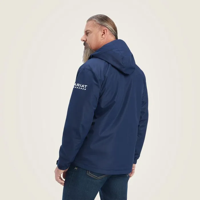 Men Jackets and Vests Ariat Rebar Stormshell Waterproof Jacket Navy Men Jackets and Vests Ariat Rebar Stormshell Waterproof Jacket Navy