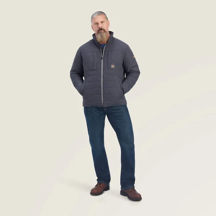Men Jackets and Vests Ariat Rebar Valiant Stretch Canvas Water Resistant Insulated Jacket Charcoal Heather Men Jackets and Vests Ariat Rebar Valiant Stretch Canvas Water Resistant Insulated Jacket Charcoal Heather