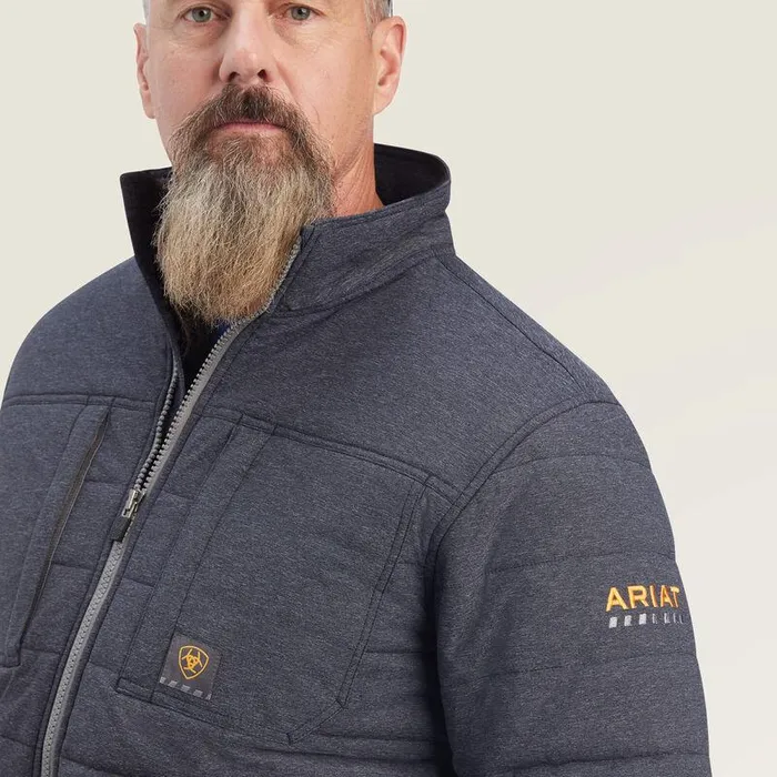 Men Jackets and Vests Ariat Rebar Valiant Stretch Canvas Water Resistant Insulated Jacket Charcoal Heather Men Jackets and Vests Ariat Rebar Valiant Stretch Canvas Water Resistant Insulated Jacket Charcoal Heather