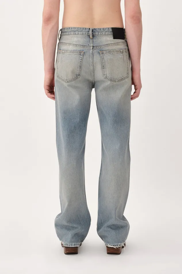 Men Jeans Wonhundred Genoa Coated Denim 8211 Coated Blue