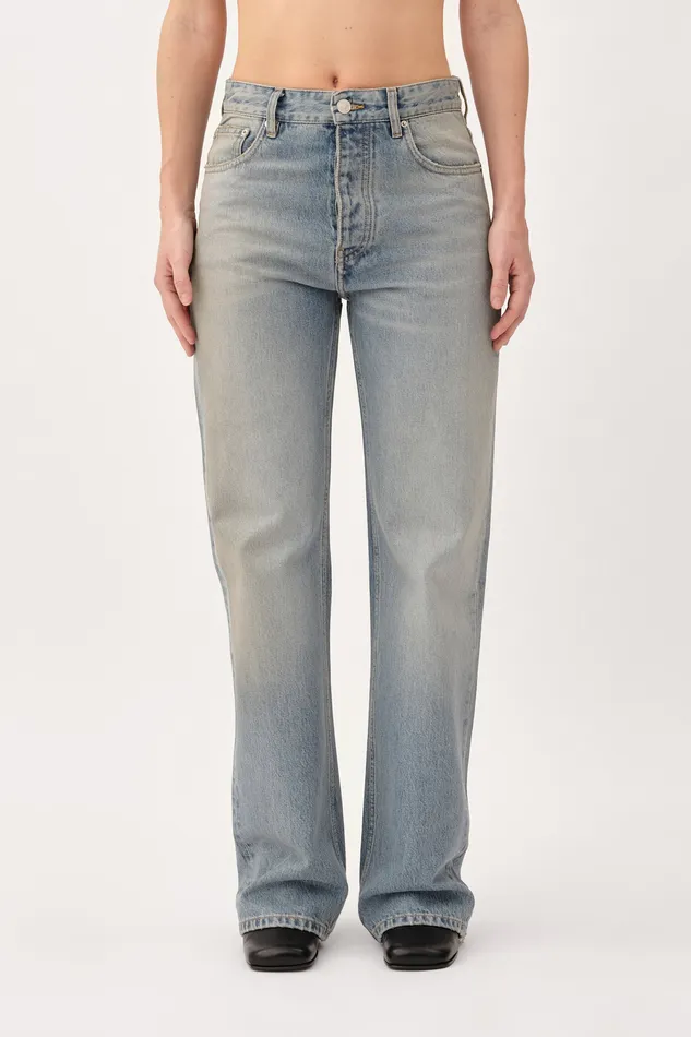Men Jeans Wonhundred Genoa Coated Denim 8211 Coated Blue