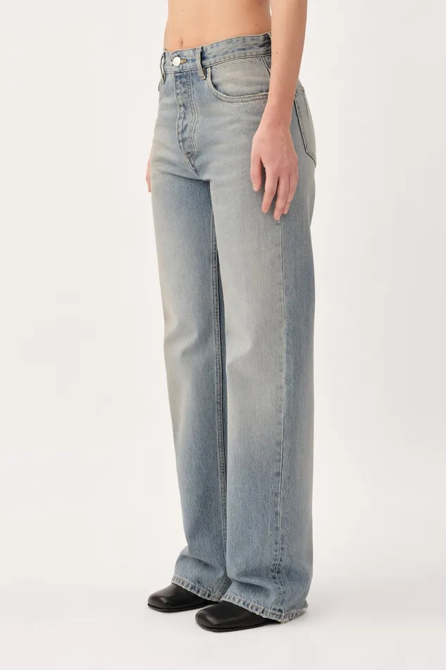 Men Jeans Wonhundred Genoa Coated Denim 8211 Coated Blue