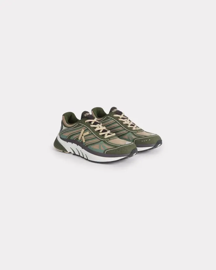 Men KENZOPace Sneakers For Men Dark Khaki Kenzo Sneakers