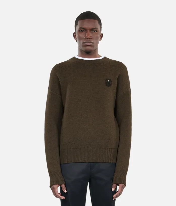 Men Khaki Wool Sweater THE KOOPLES Sweaters