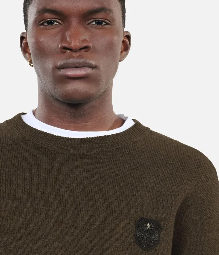 Men Khaki Wool Sweater THE KOOPLES Sweaters